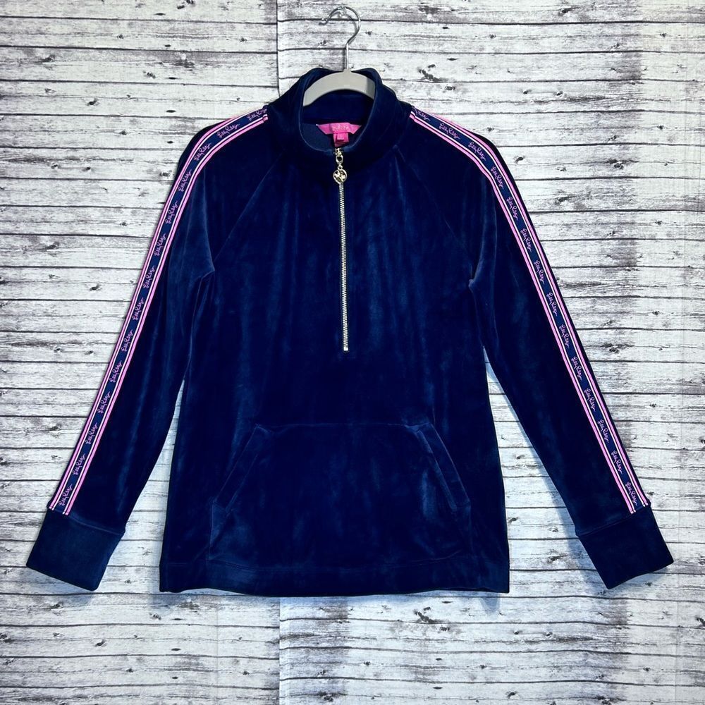 Lilly Pulitzer Velour 1/2 Zip Skipper Popover